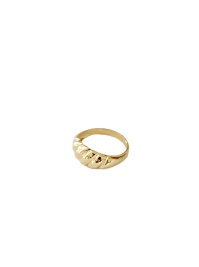 Katie Waltman Twisted Croissant Dome Ring In Gold