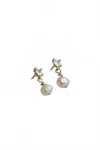 Katie Waltman Women's Claire Pearl Studs Earrings In Gold In Metallic