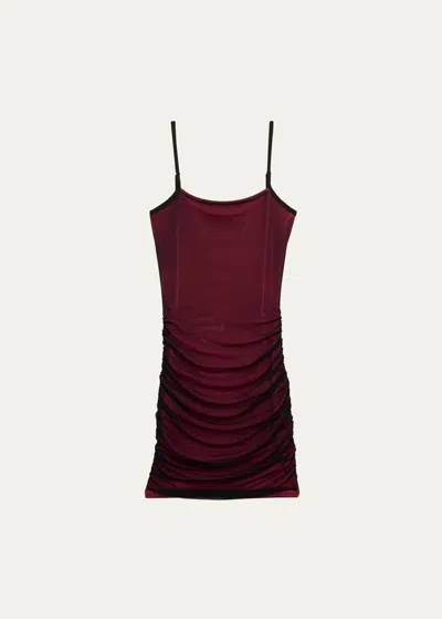 Katiej Nyc Kids' Girl's Abby Ruched Mesh Dress In Hpbk