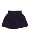 Katiej Nyc Girl's Brooke Tiered Ruffle Skirt In Evening Blue