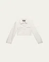 Katiej Nyc Girl's Charlize Tween Boucle Jacket In White