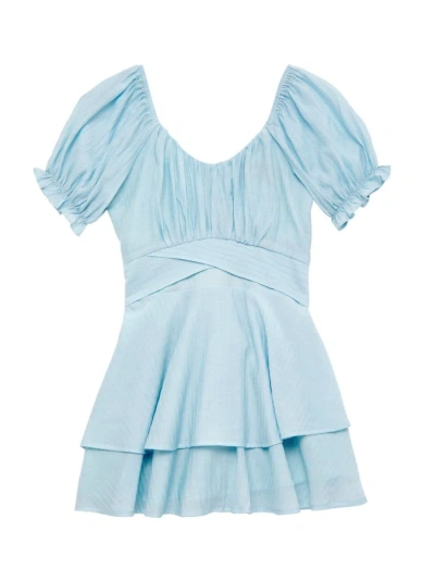 Katiej Nyc Girl's Delilah Dress In Baby Blue