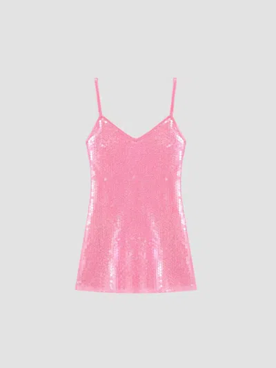 Katiej Nyc Girl's Girl's Naomi Sequin Mini Dress In Pink