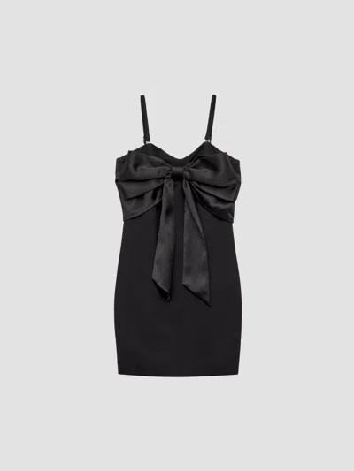 Katiej Nyc Girl's Girl's Shayla Satin Bow Sheath Dress In Black