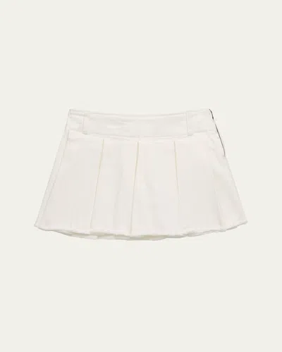 Katiej Nyc Kids' Girl's Kacey Tween Pleated Mini Skort In White