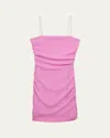 Katiej Nyc Girl's Kassidy Tween Metallic Party Dress In Peony