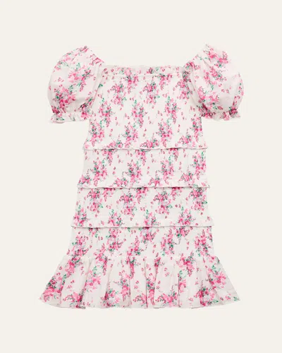 Katiej Nyc Kids' Girl's Laila Smocked Tiered Dress In White