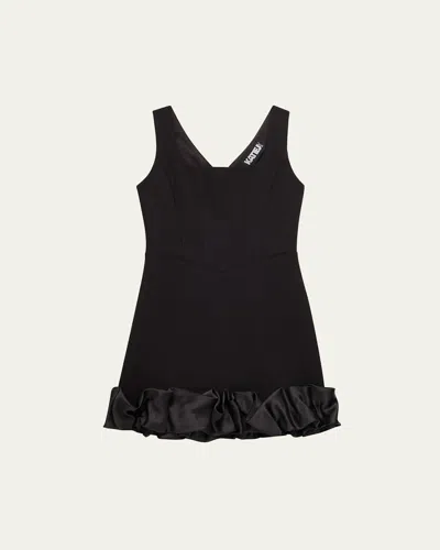 Katiej Nyc Kids' Girl's Meredeth Ruffle Hem Dress In Black