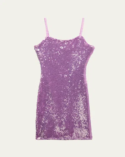 Katiej Nyc Kids' Girl's Roxanne Tween Sequin Party Dress In Pink Mermaid