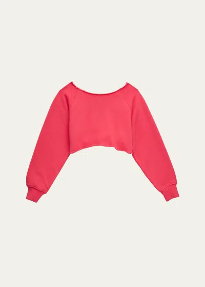 Katiej Nyc Kids' Girl's Shane Off The Shoulder Top In Pink