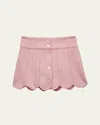 Katiej Nyc Kids' Girl's Tween Autumn Scalloped Mini Skirt In Pink