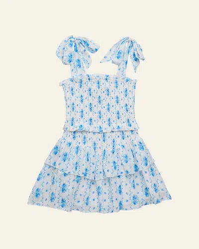 Katiej Nyc Kids' Girl's Tween Emerson Tie-shoulder Ruffle Dress