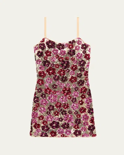 Katiej Nyc Kids' Girl's Tween Floral Sequin Dress In Dsysq