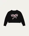 Katiej Nyc Girl's Tween Maggie Intarsia-knit Sweater In Black