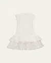 Katiej Nyc Girl's Tween Melina Strapless Tiered Mini Dress In White