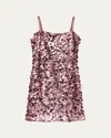 Katiej Nyc Girl's Tween Tia Sequined Mini Shift Dress In Multi