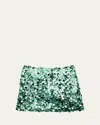 Katiej Nyc Girl's Tween Tia Sequined Mini Skirt In Green