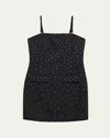 Katiej Nyc Girl's Tween Vega Rhinestone Mini Dress In Black