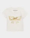 Katiej Nyc Girl's Tween Vintage Bow-print Cotton T-shirt In Neutral