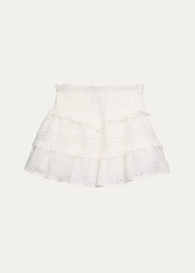 Katiej Nyc Kids' Girl's Tween Willow Eyelet Lace Skirt In White