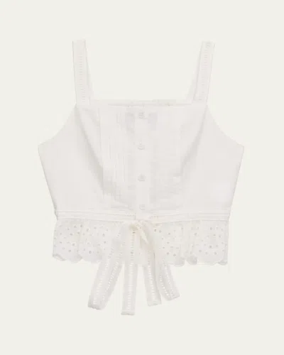 Katiej Nyc Kids' Girl's Waverly Tween Top In White