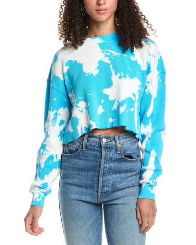 Katiejnyc Cooper Waffle Crop Top In Blue