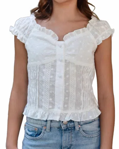 Katiejnyc Daphne Button-down Top In White
