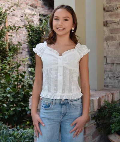 Katiejnyc Daphne Top In White