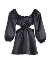 Katiejnyc Girls' Ari Dress - Big Kid In Black Satin