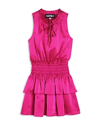Katiejnyc Girls' Becca Dress - Big Kid In Fuschia