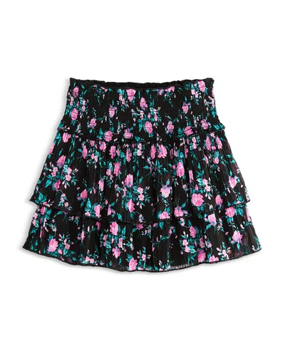 Katiejnyc Girls' Chelsea Skirt - Big Kid In Black/floral Pink