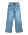 Katiejnyc Girls' Chicago Low Rise Wide Leg Jeans - Big Kid In Blue