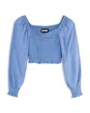 Katiejnyc Girls' Chloe Top - Big Kid In Vintage Blue