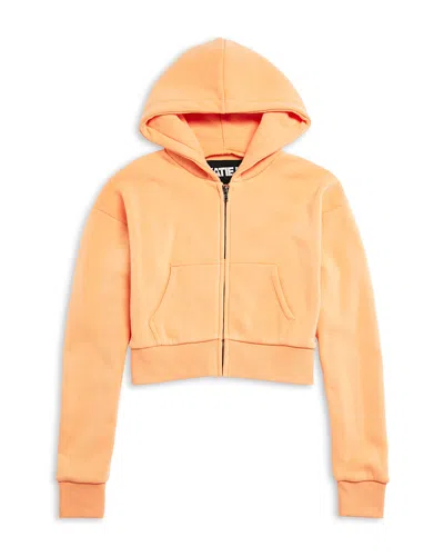 Katiejnyc Girls' Dylan Crop Zip Hoodie - Big Kid In Orange Slush