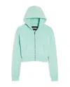 Katiejnyc Girls' Dylan Crop Zip Hoodie - Big Kid In Sea Green