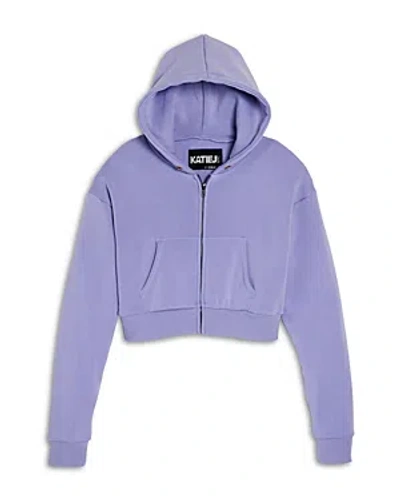 Katiejnyc Girls' Dylan Zip Hoodie - Big Kid In Purple