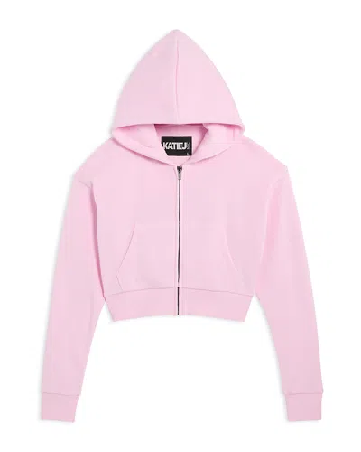 Katiejnyc Girls' Dylan Zip Hoodie - Big Kid In Pink