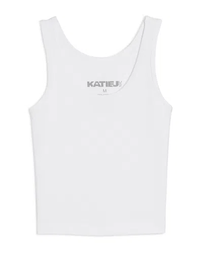 Katiejnyc Girls' Emmy Tank - Big Kid In White