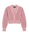 Katiejnyc Girls' Erica Cardigan - Big Kid In Dusty Rose