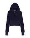Katiejnyc Girls' Hacci Knit Zip Hoodie - Big Kid In Evening Blue