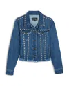 Katiejnyc Girls' Hampton Studded Jacket - Big Kid In Mid Wash