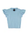 Katiejnyc Girls' Isla Sweater Short Sleeve Top - Big Kid In Baby Blue
