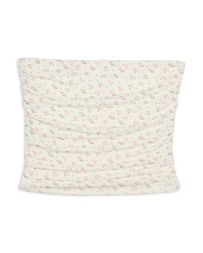 Katiejnyc Girls' Jay Ruched Tube Top - Big Kid In Cream Rose Ditsy