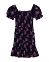 Katiejnyc Girls' Laila Floral Smocked Dress - Big Kid In Evening Blue Bouquet