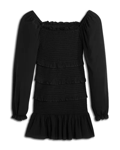 Katiejnyc Girls' Laila Long Sleeved Smocked Dress - Big Kid In Black