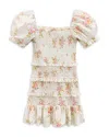Katiejnyc Girls' Laila Puff Sleeve Tiered Smocked Dress - Big Kid In Neutral