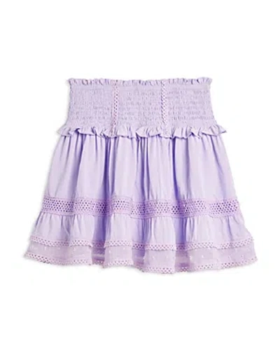 Katiejnyc Girls' Lara Smocked Ruffle Skirt - Big Kid In Lilac