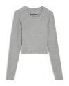 Katiejnyc Girls' Livi Cropped Long Sleeve Tee - Big Kid In Heather Gray