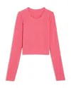 Katiejnyc Girls' Livi Cropped Long Sleeve Tee - Big Kid In Vintage Rose