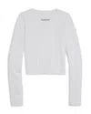 Katiejnyc Girls' Livi Cropped Long Sleeve Tee - Big Kid In White